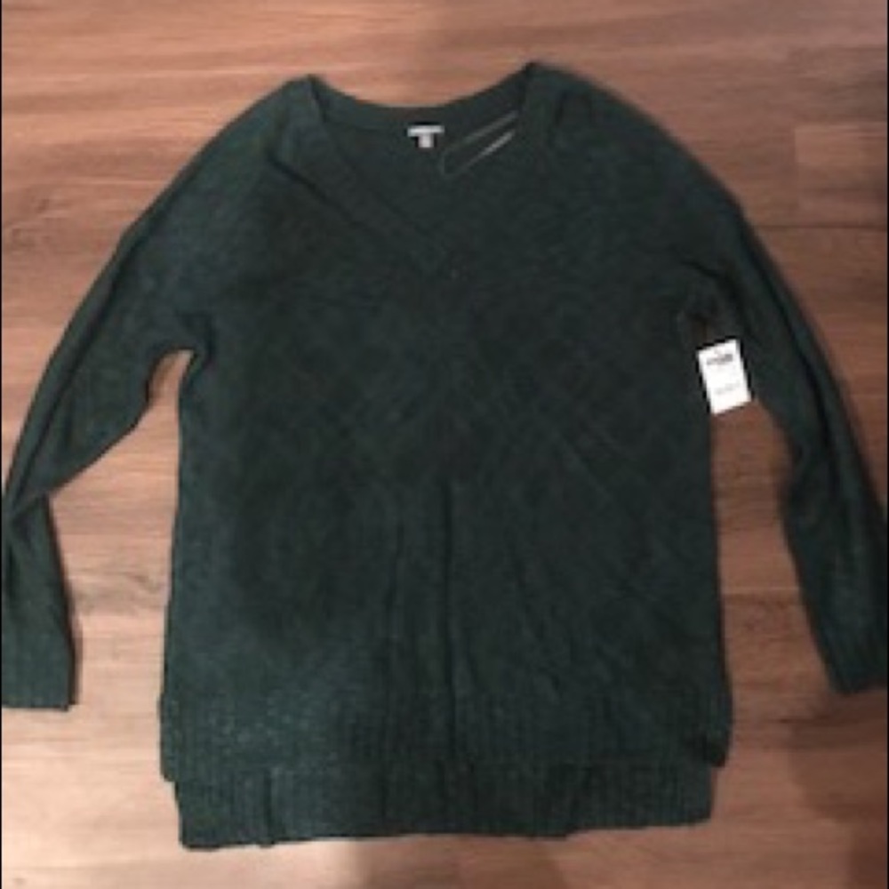 Dark green long sweater